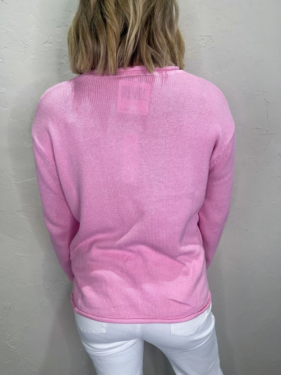 Cheers Margs Sweater - Pink - Revel Boutique
