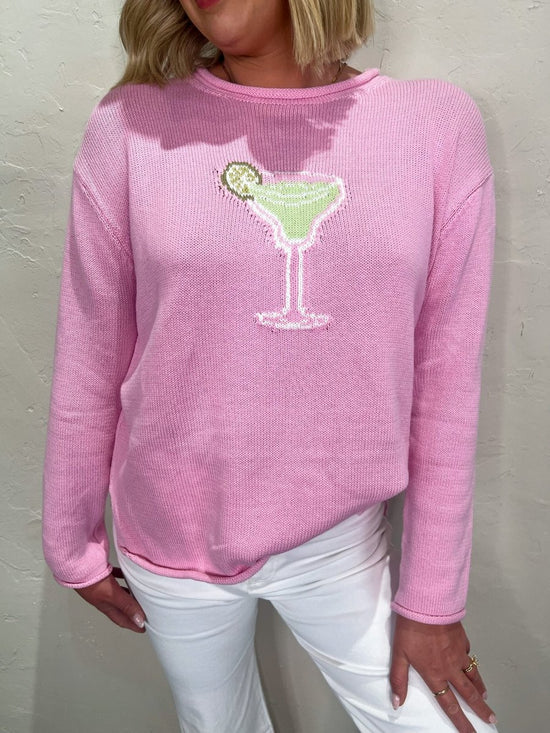 Cheers Margs Sweater - Pink - Revel Boutique