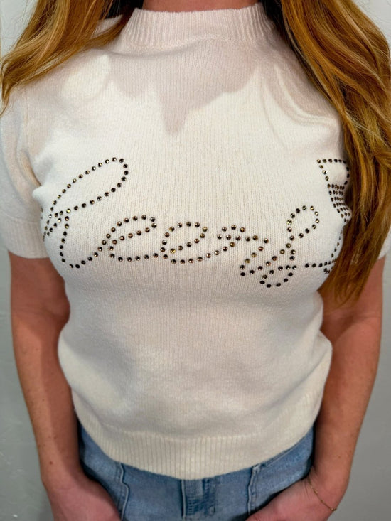 Cheers Rhinestone Sweater - Revel Boutique