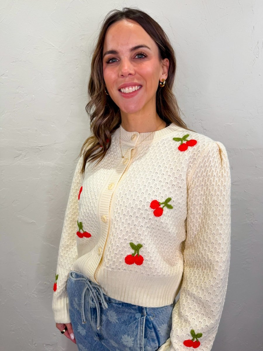 Cherry Cardi - Revel Boutique