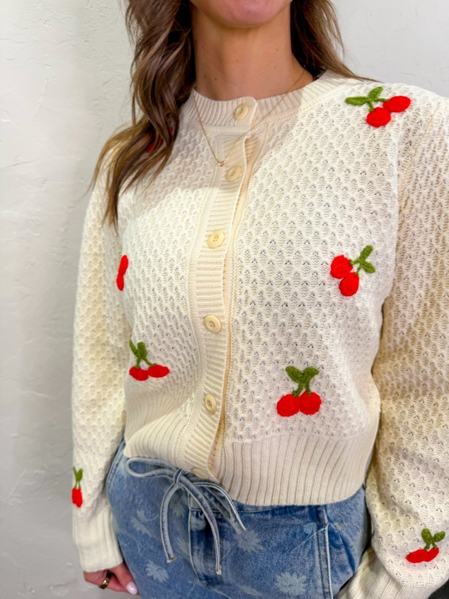 Cherry Cardi - Revel Boutique