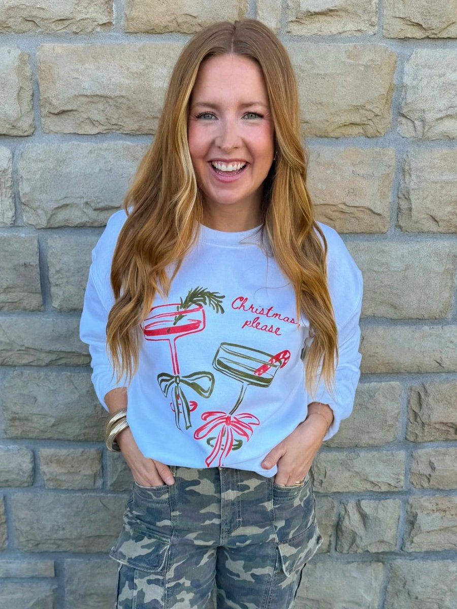 Christmas Please Sweatshirt - Revel Boutique