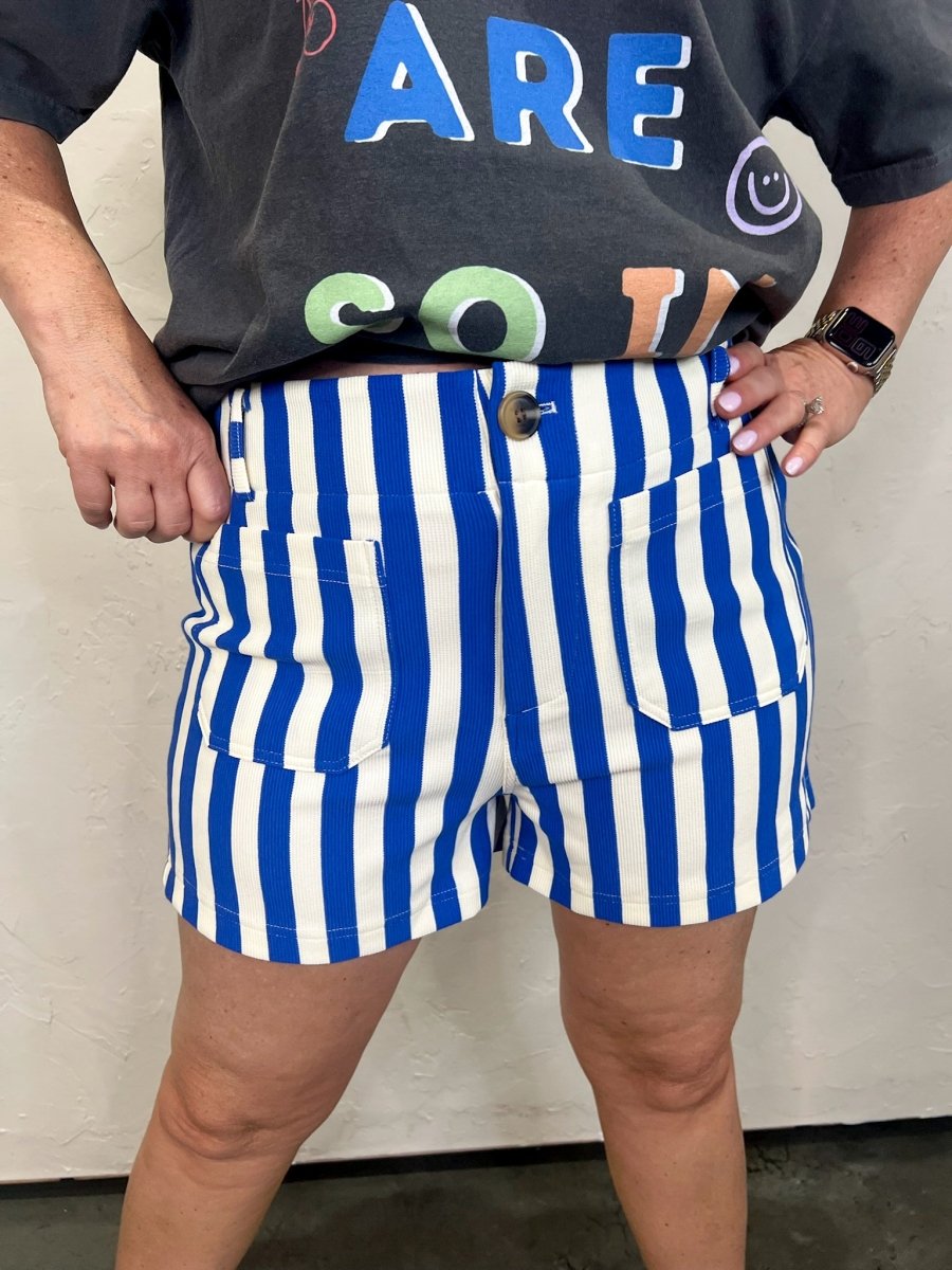 Colette Short - Royal Stripe - Revel Boutique