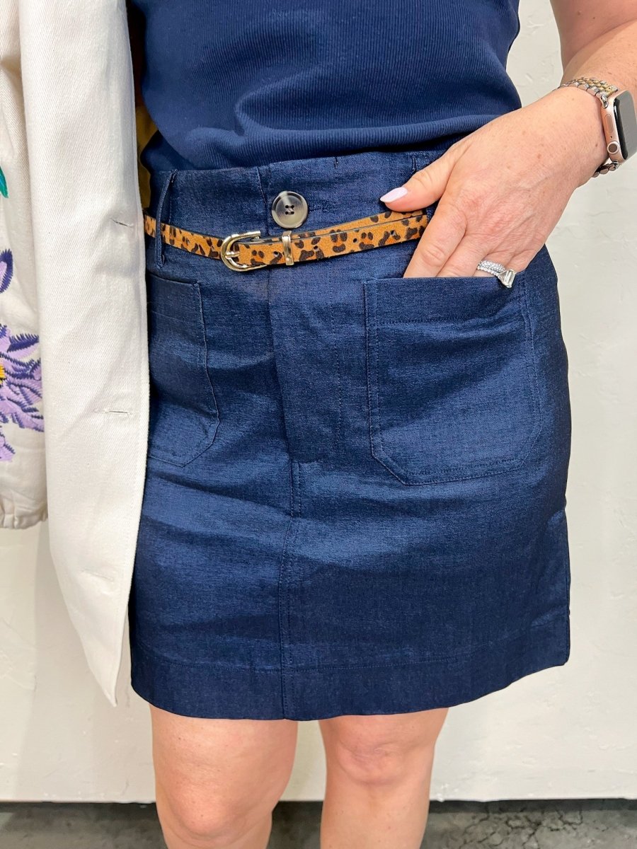 Colette Skirt - Indigo - Revel Boutique