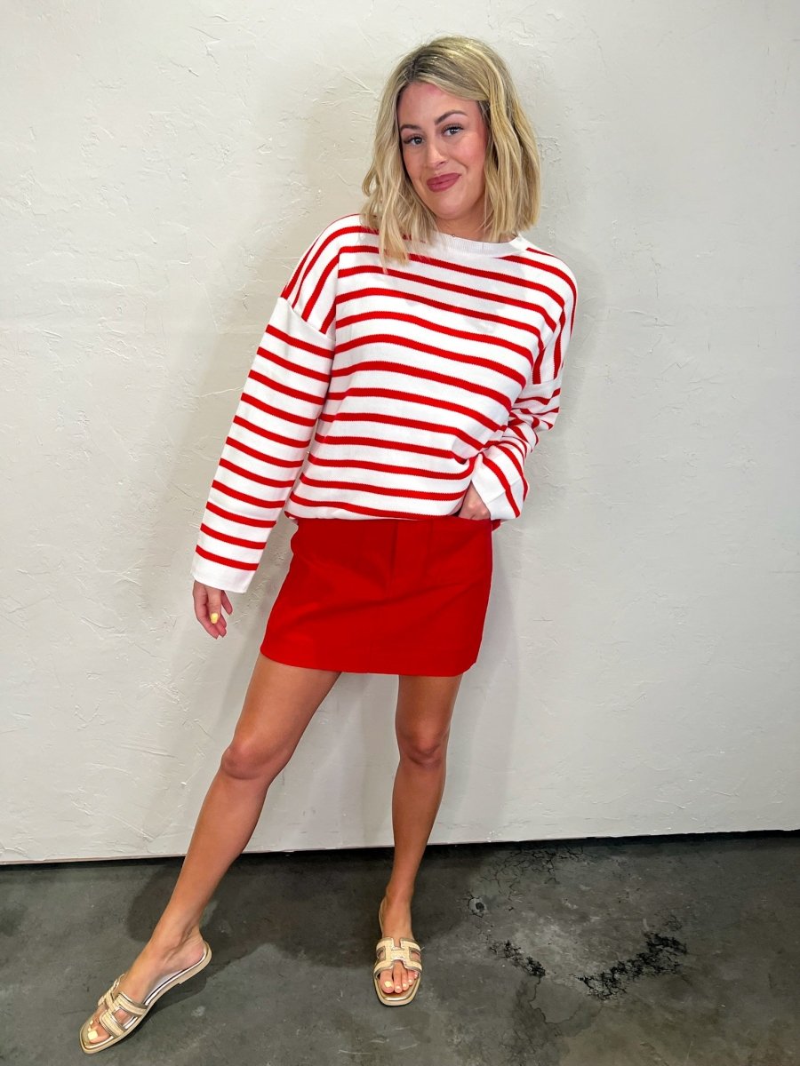 Colette Skirt - Red - Revel Boutique