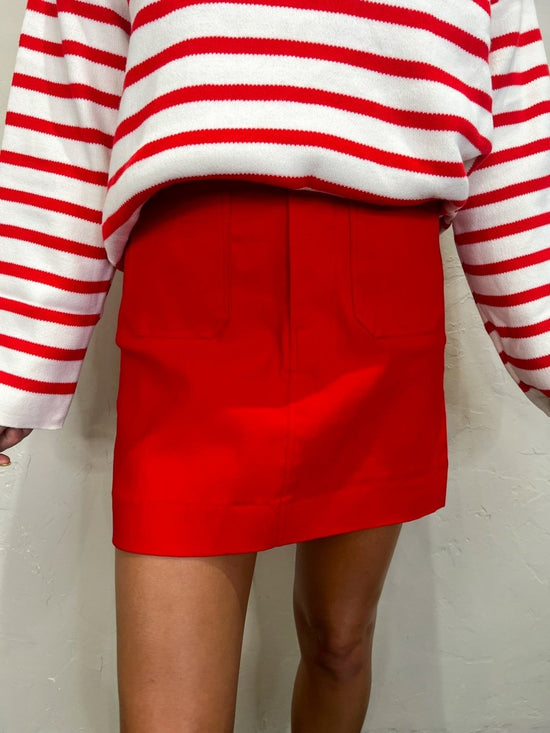Colette Skirt - Red - Revel Boutique