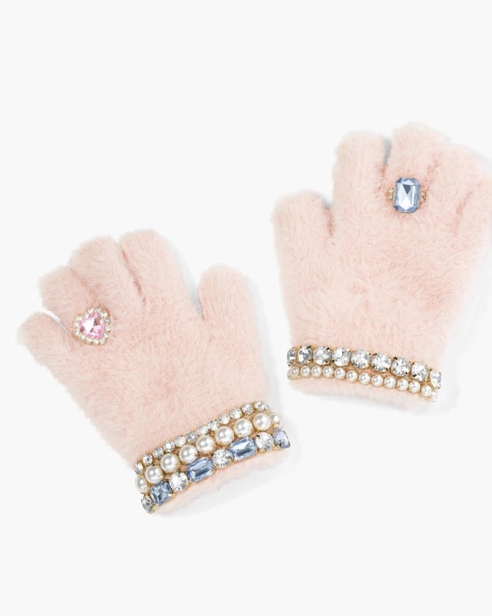 Cotton Candy Jeweled Gloves - Revel Boutique