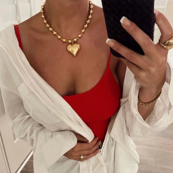 CSP: Bubble Heart Necklace - Revel Boutique