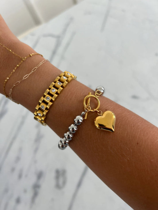 CSP: Glam Heart Bracelet - Revel Boutique