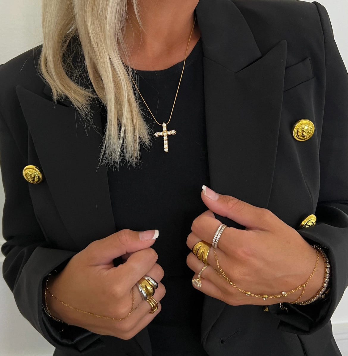 CSP: XL Diamond Cross Necklace - Revel Boutique