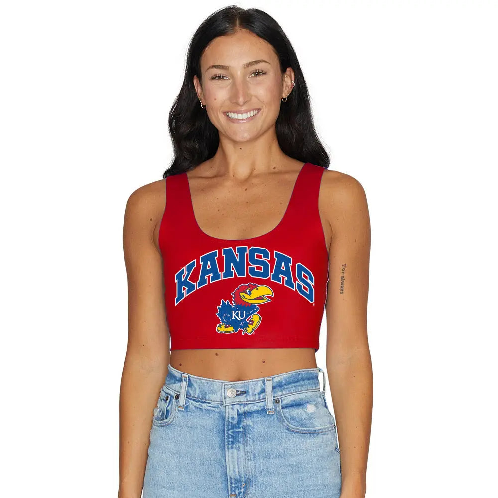 Jayhawk Crop Tank-One Size
