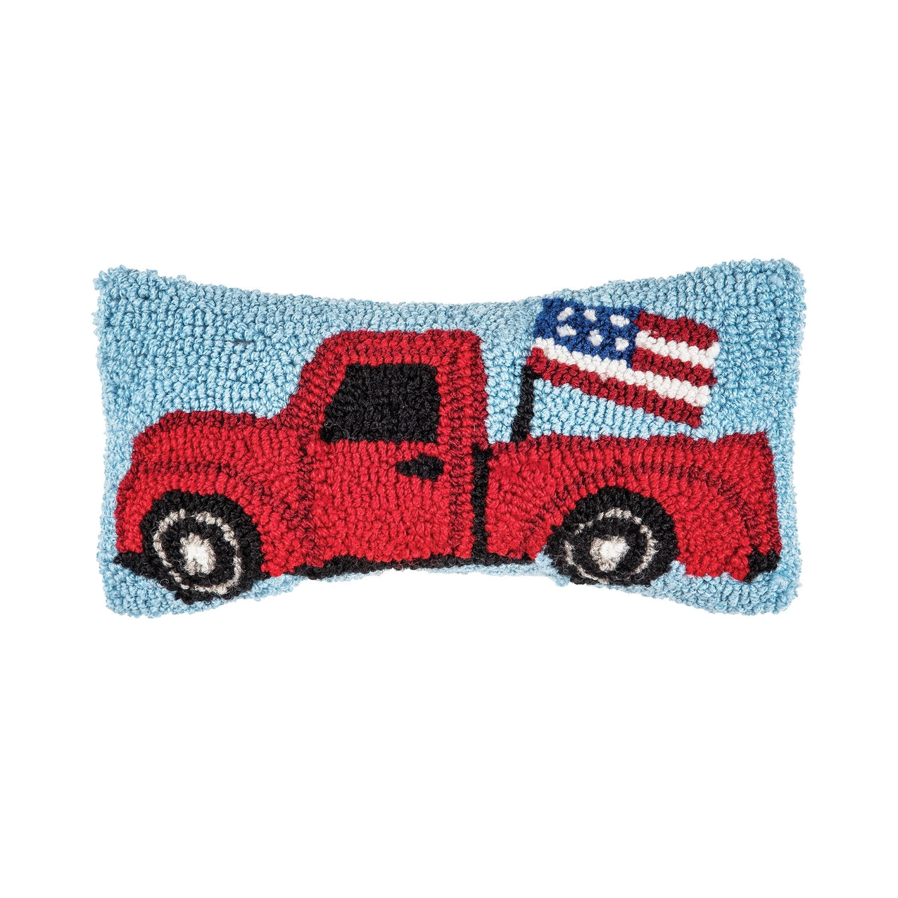 Patriotic Truck Throw Pillow