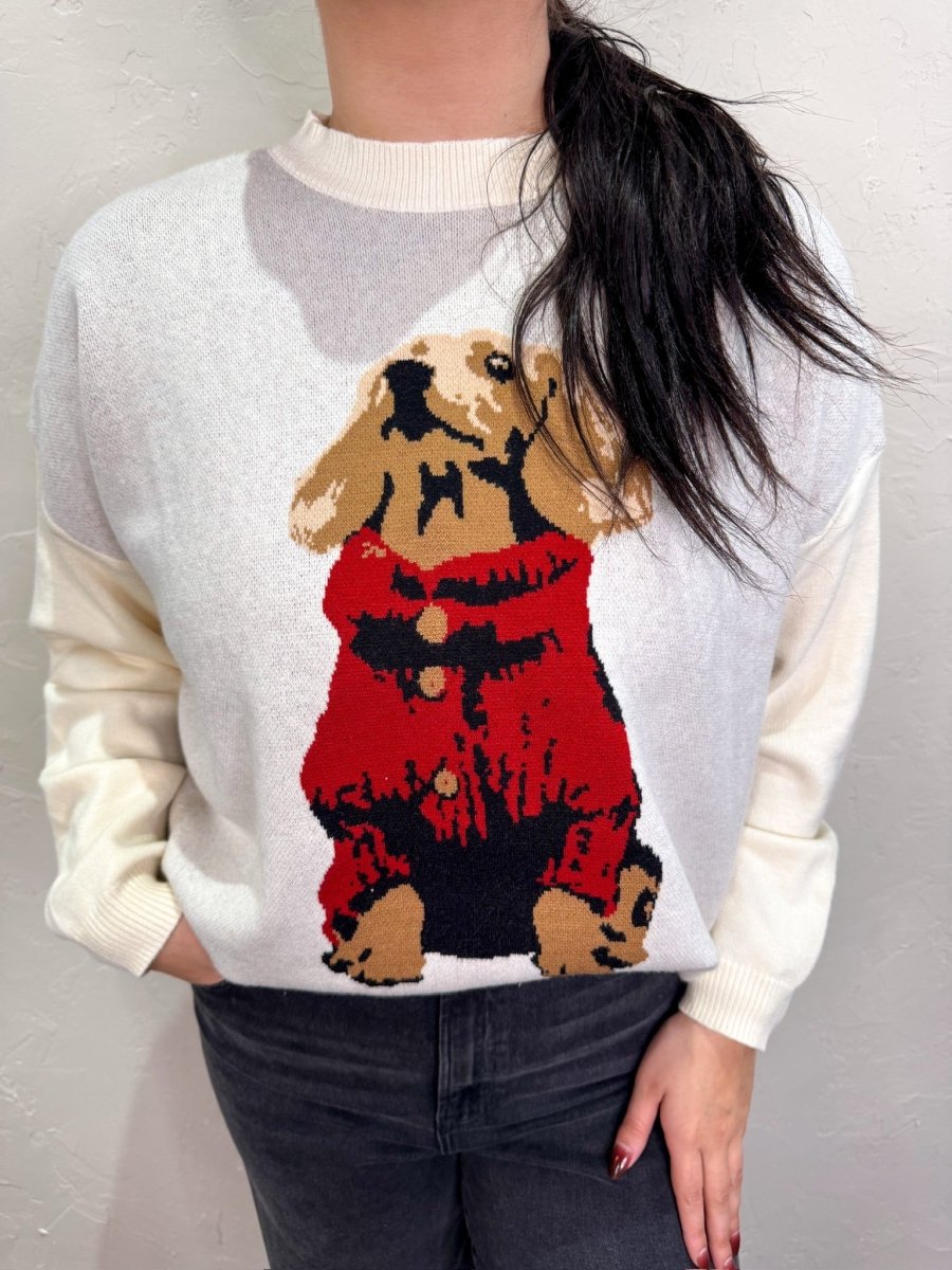 Dachshund Intarsia Sweater - Revel Boutique