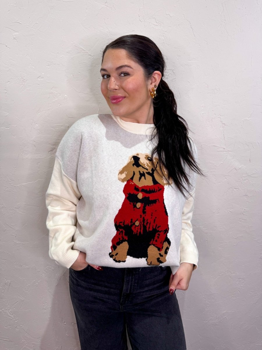 Dachshund Intarsia Sweater - Revel Boutique