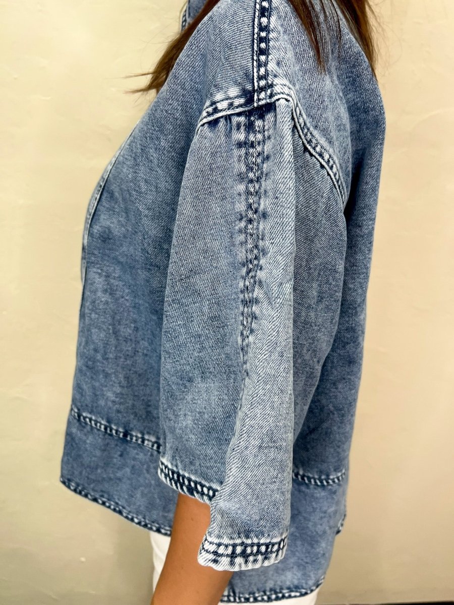 Dallas Denim Top - Revel Boutique