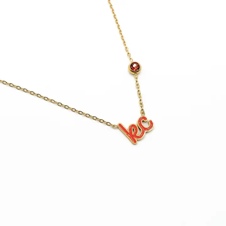 KC Script Charm Necklace