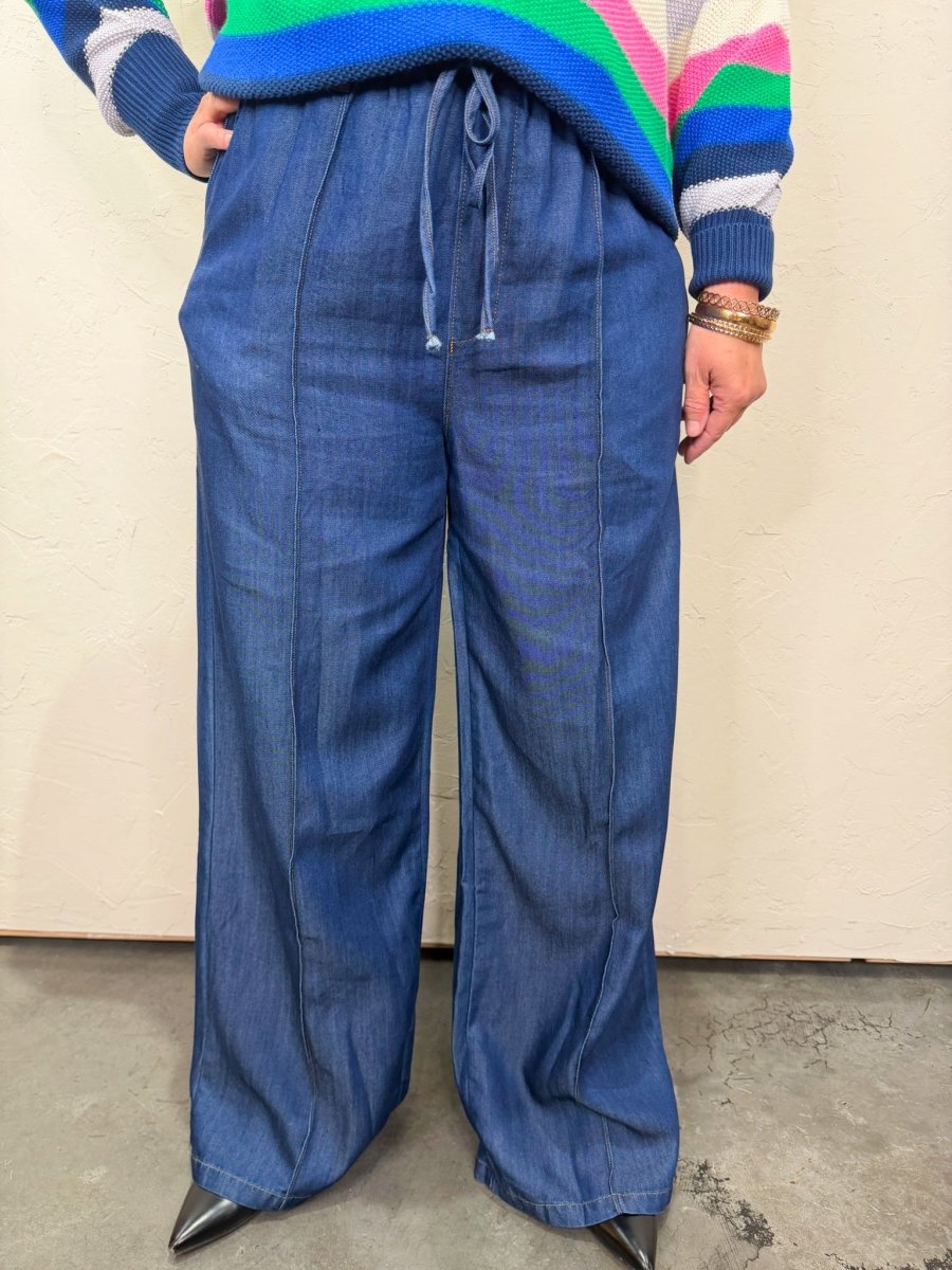 Denise Front Seam Denim Trouser - Revel Boutique