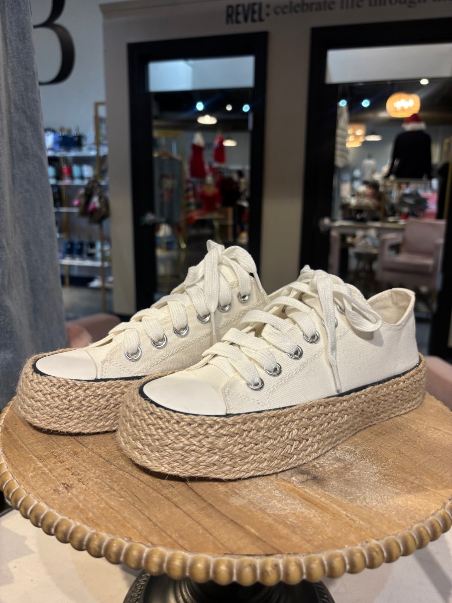 DOORBUSTER White Espadrille Sneakers - Revel Boutique