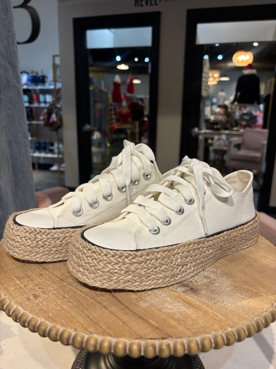 DOORBUSTER White Espadrille Sneakers - Revel Boutique