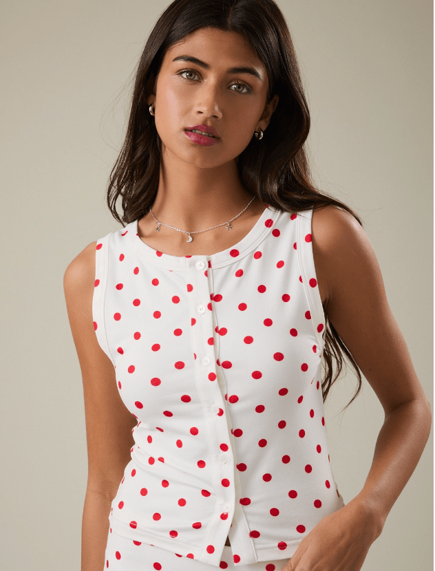 Dotty Top - Red - Revel Boutique