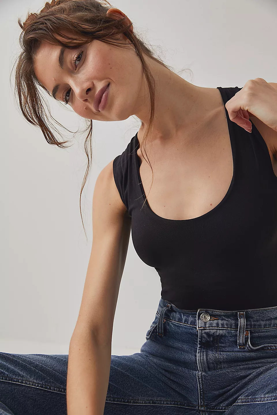 Load image into Gallery viewer, Free People: Clean Lines Muscle Cami - Black

