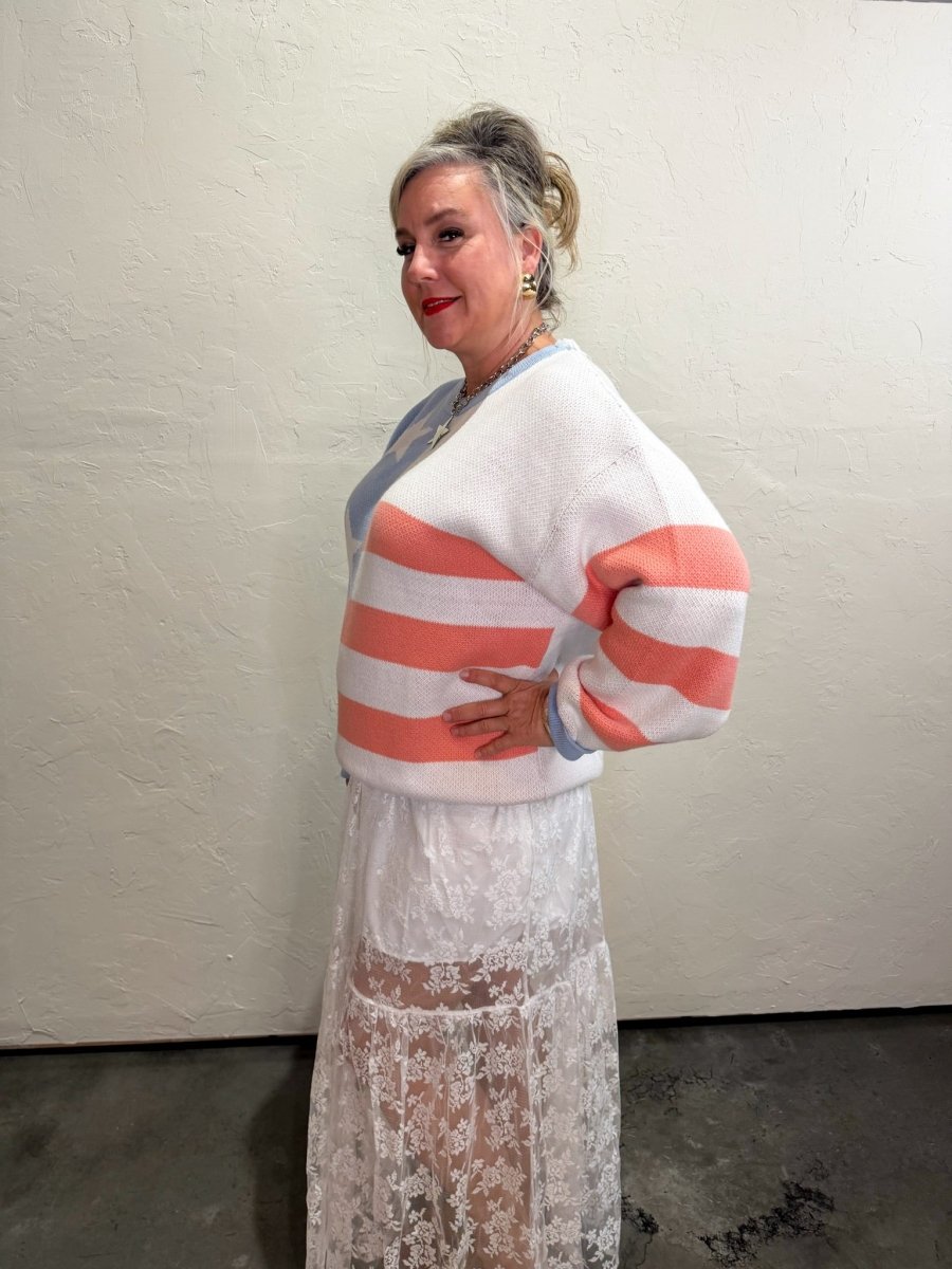 Dreamy Flag Sweater - Revel Boutique