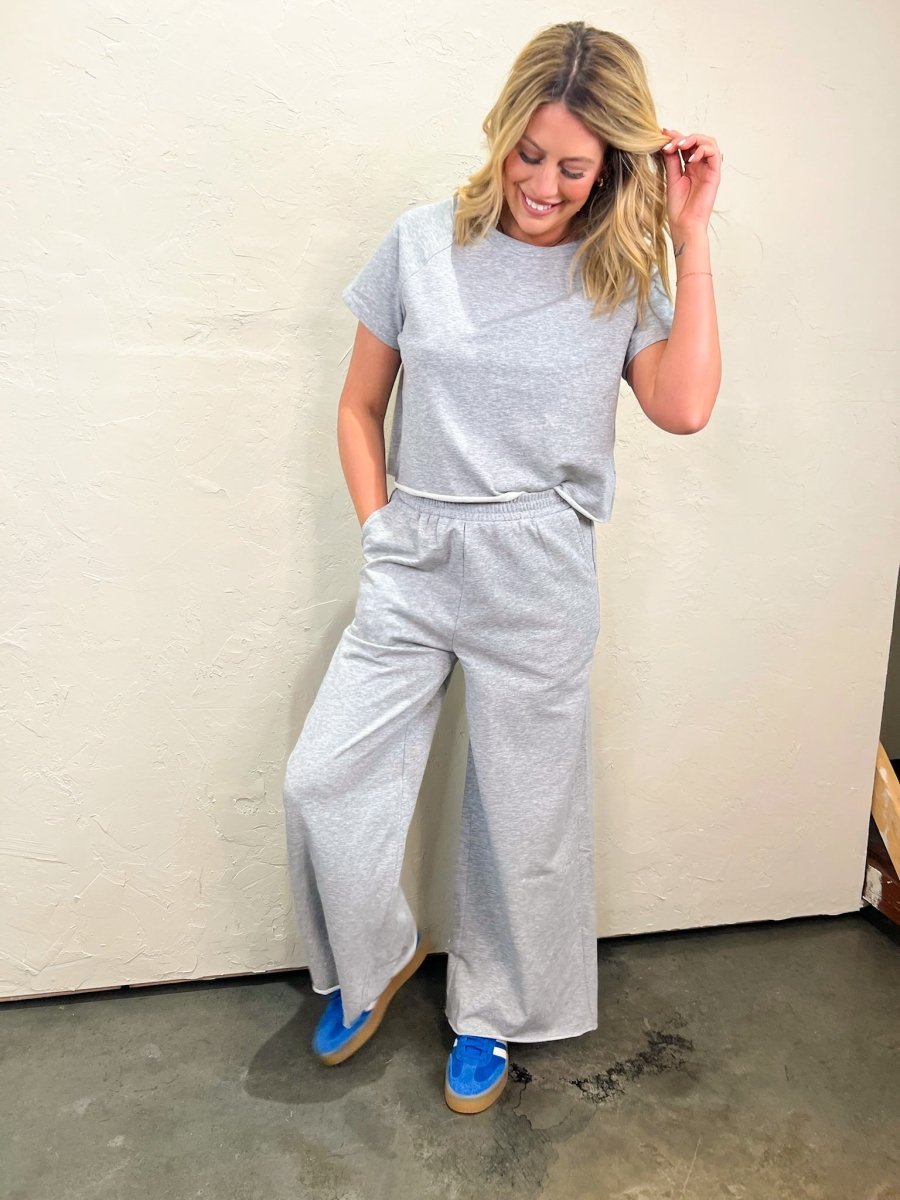 Easy Breezy Set - Gray - Revel Boutique