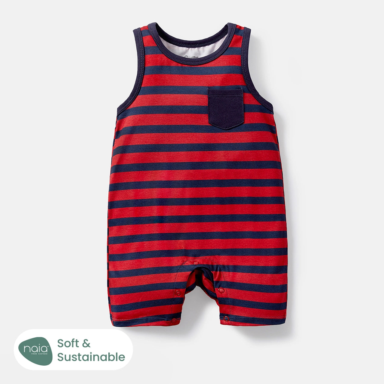Baby Stripe Jumpsuit - Red/Blue