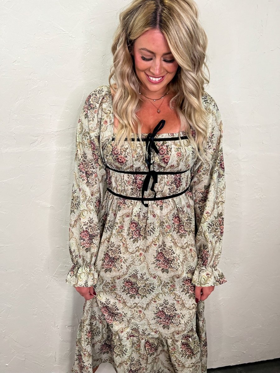 Eden Shirred Midi Dress - Revel Boutique