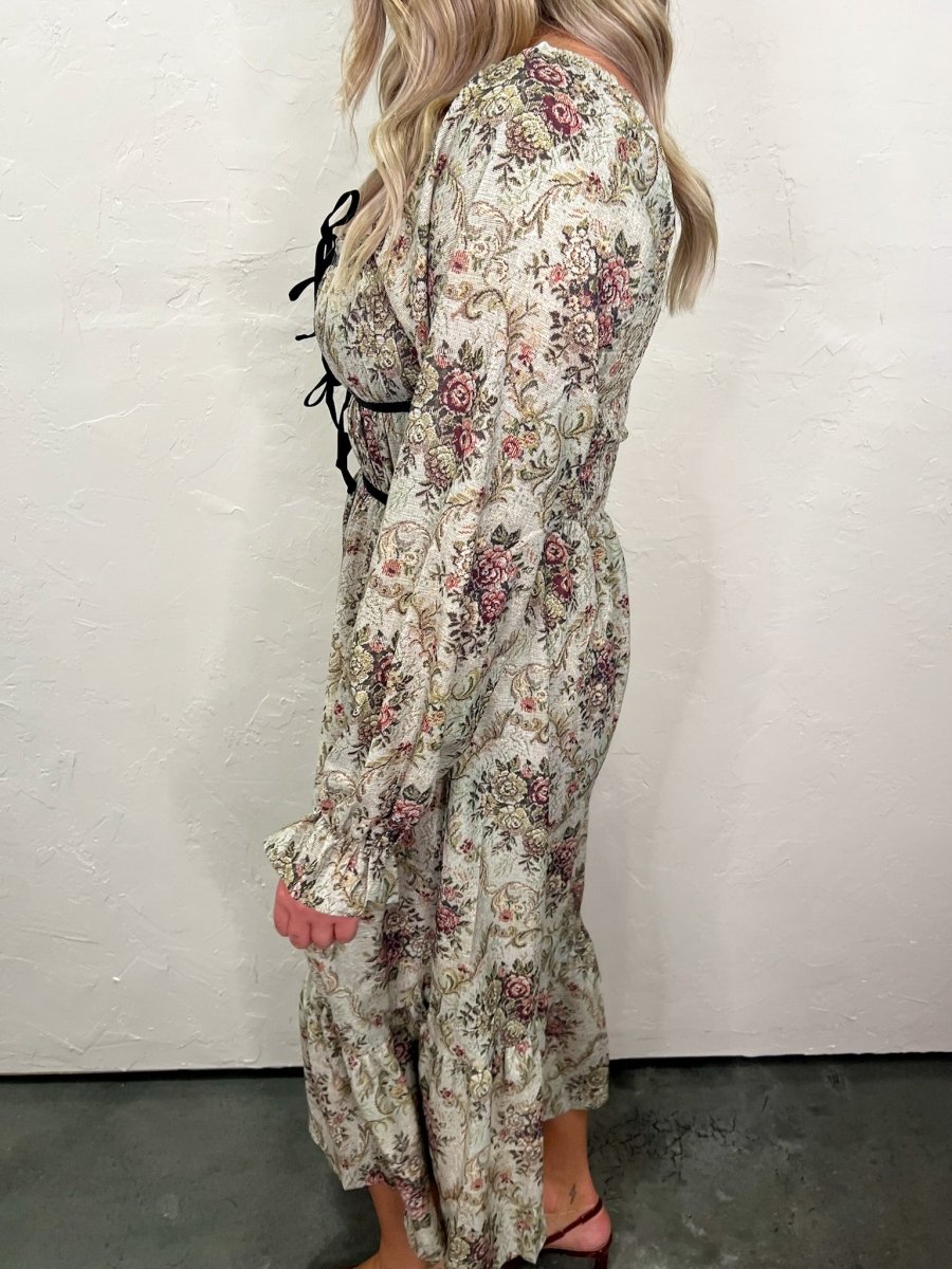 Eden Shirred Midi Dress - Revel Boutique