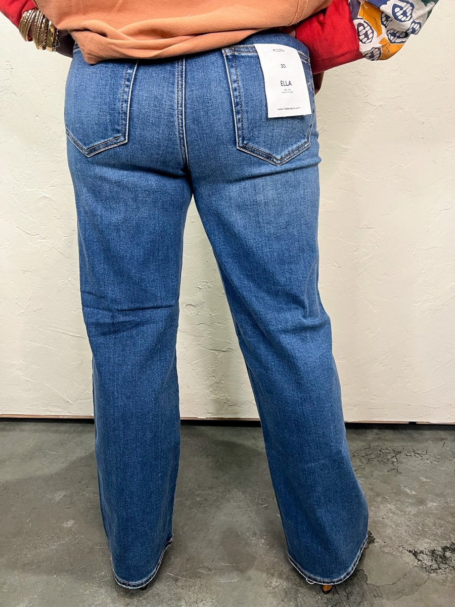 Ella High Rise Classic Straight - Dark - Revel Boutique