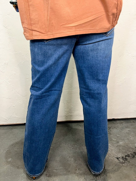 Ella High Rise Classic Straight - Dark - Revel Boutique