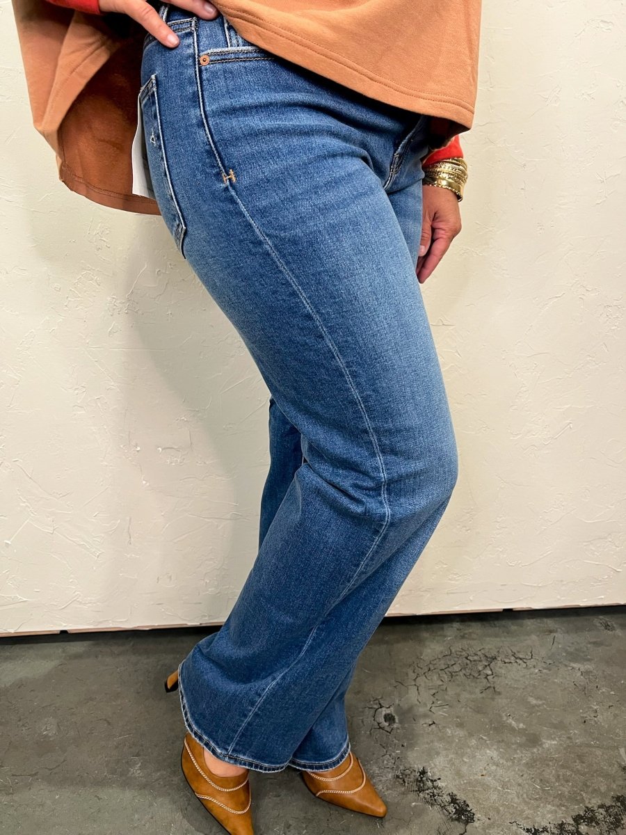 Ella High Rise Classic Straight - Dark - Revel Boutique