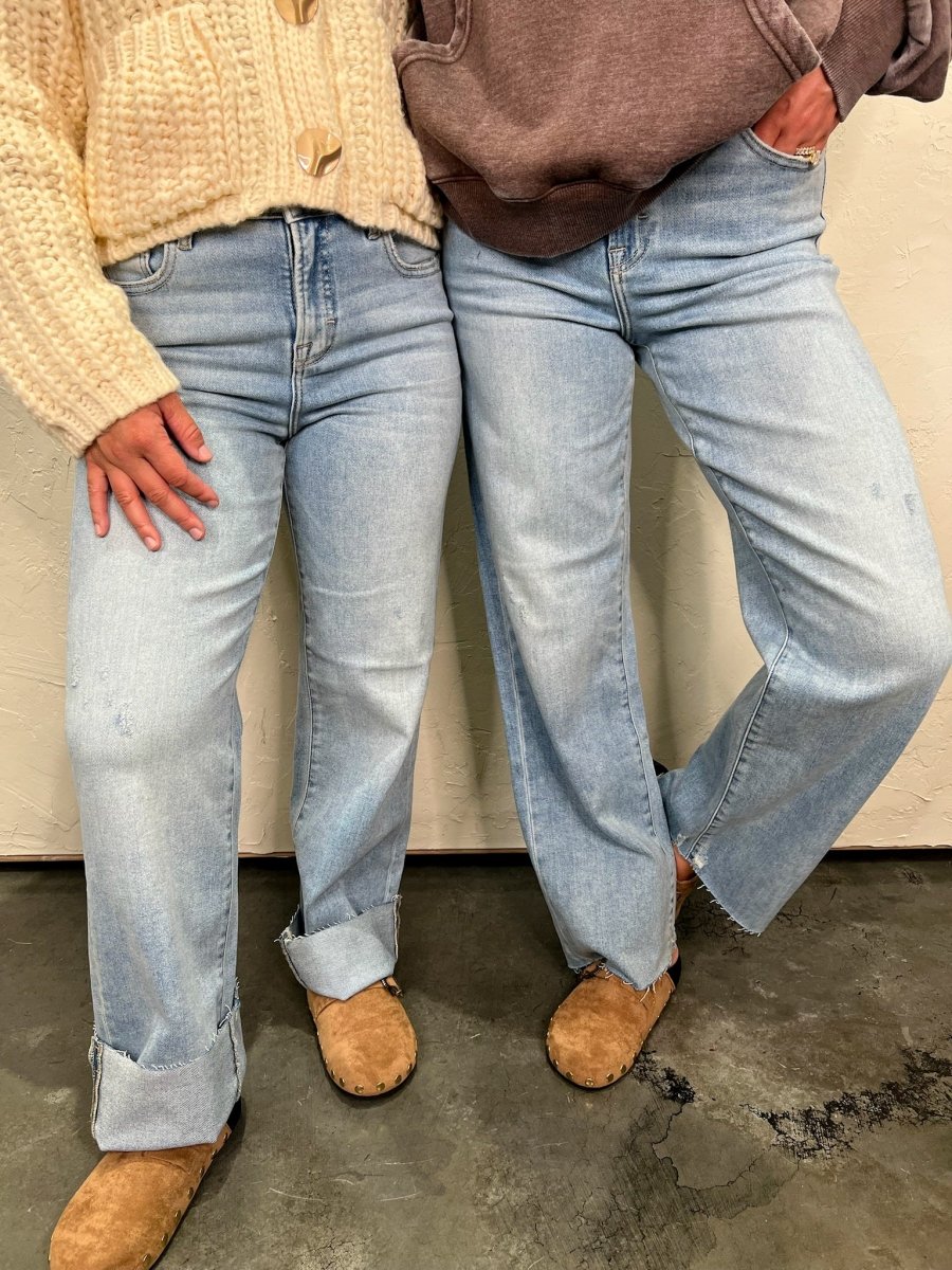 Ella High Rise Classic Straight - Light Denim - Revel Boutique