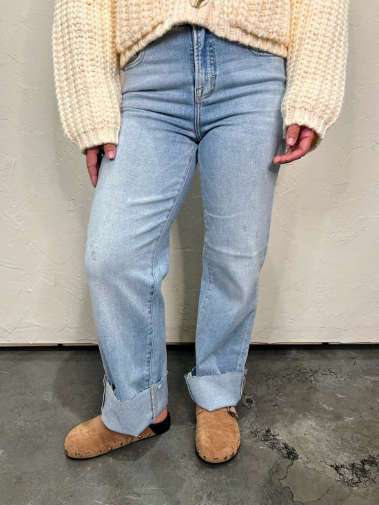 Ella High Rise Classic Straight - Light Denim - Revel Boutique