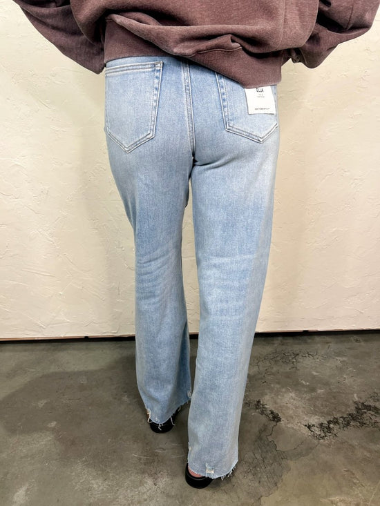 Ella High Rise Classic Straight - Light Denim - Revel Boutique