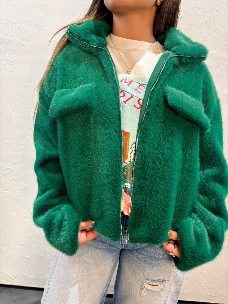 Emerald Shine Jacket - Revel Boutique
