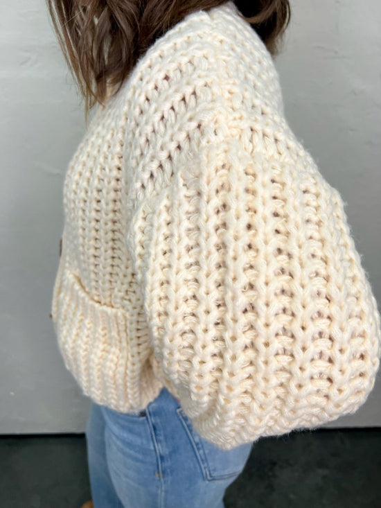 Emerson Chunky Gold Button Cardi - Revel Boutique