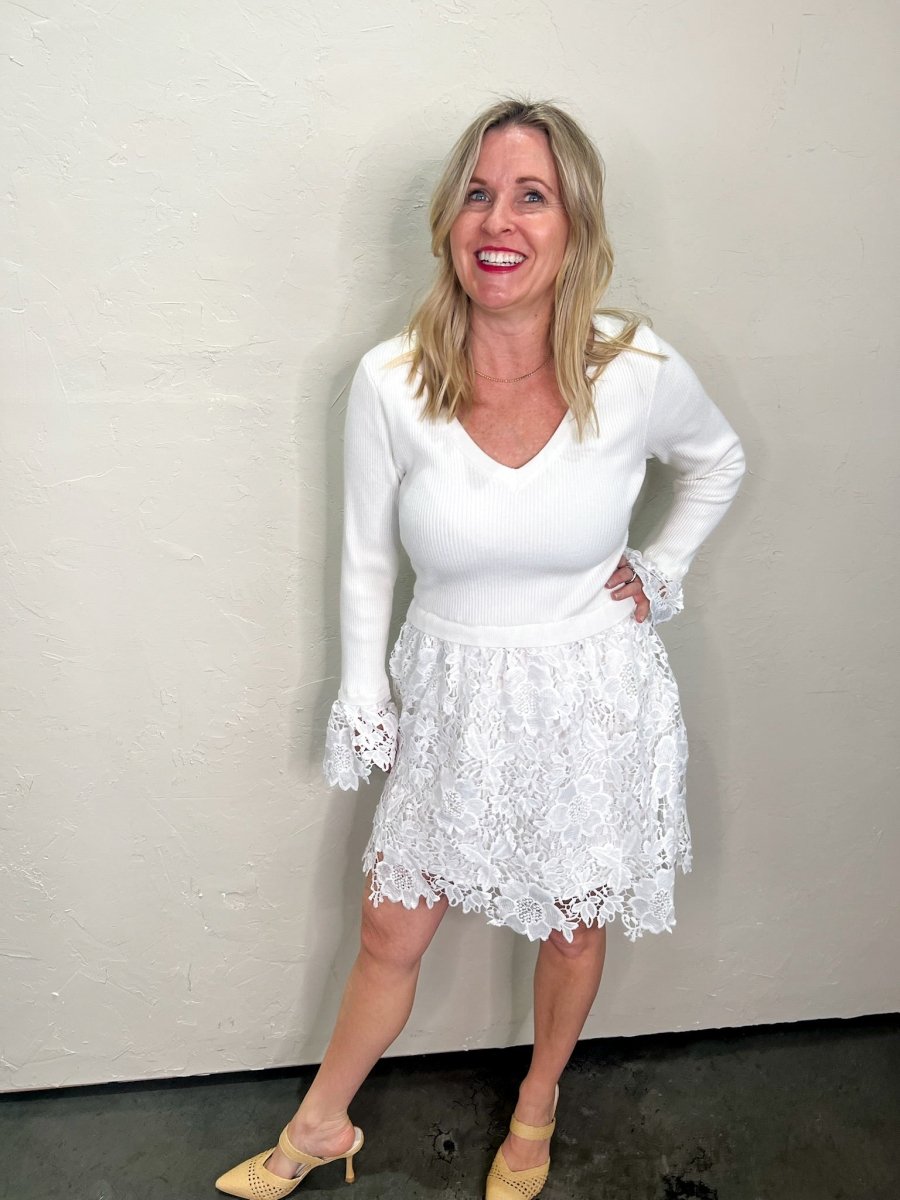 Enchanted White Lace Dress - Revel Boutique