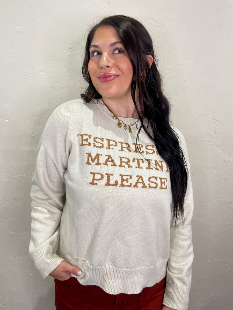 Espresso Martini Please Sweater - Revel Boutique