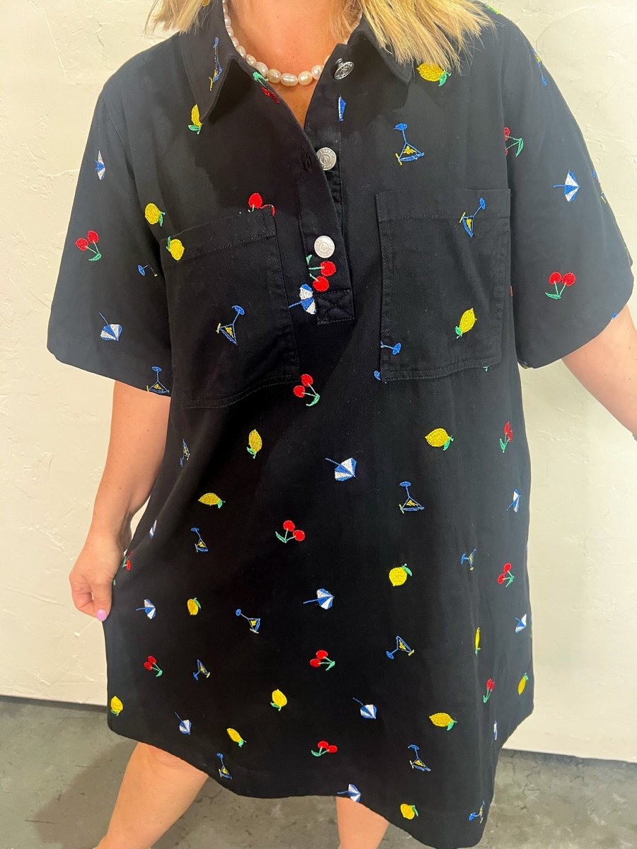 European Getaway Dress - Black - Revel Boutique