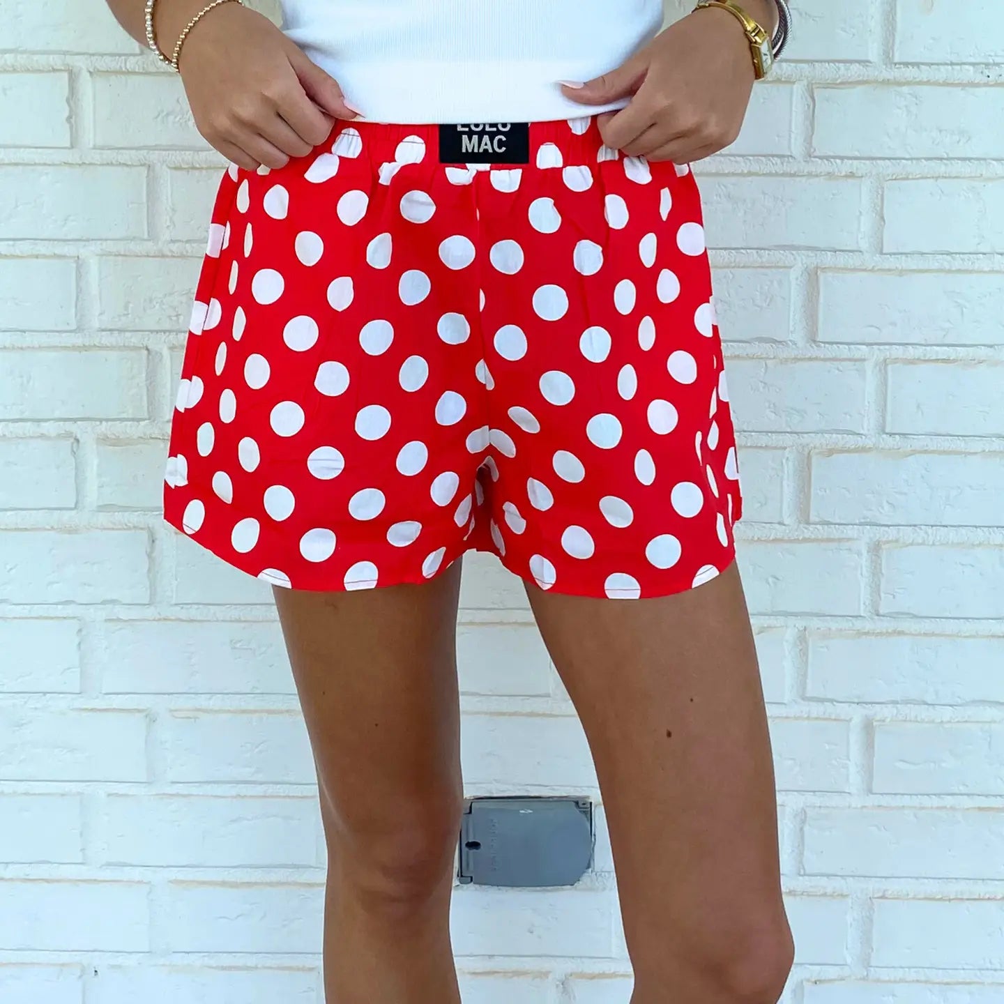 LuLu Mac Boxer Short-Red Dots