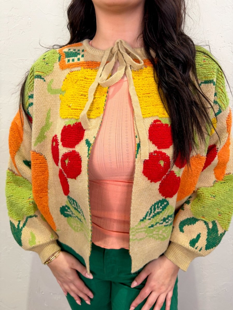 Farmers Market Tie - Front Cardi - Revel Boutique