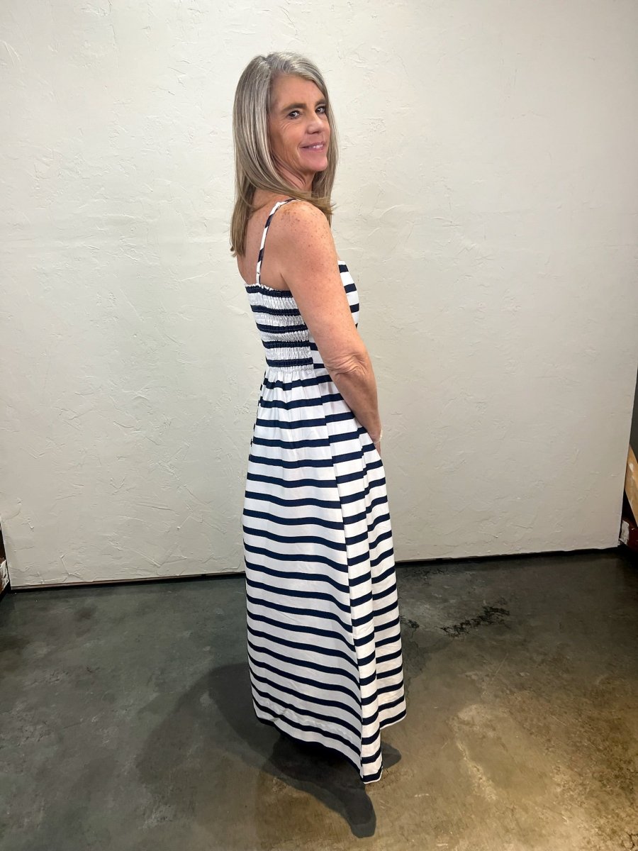 First Lady Striped Midi Dress - Revel Boutique