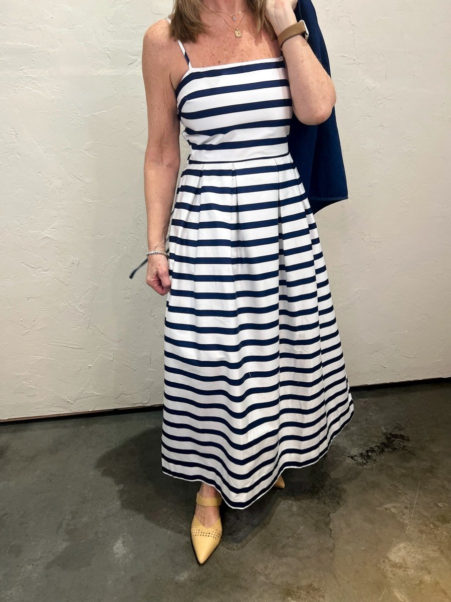 First Lady Striped Midi Dress - Revel Boutique
