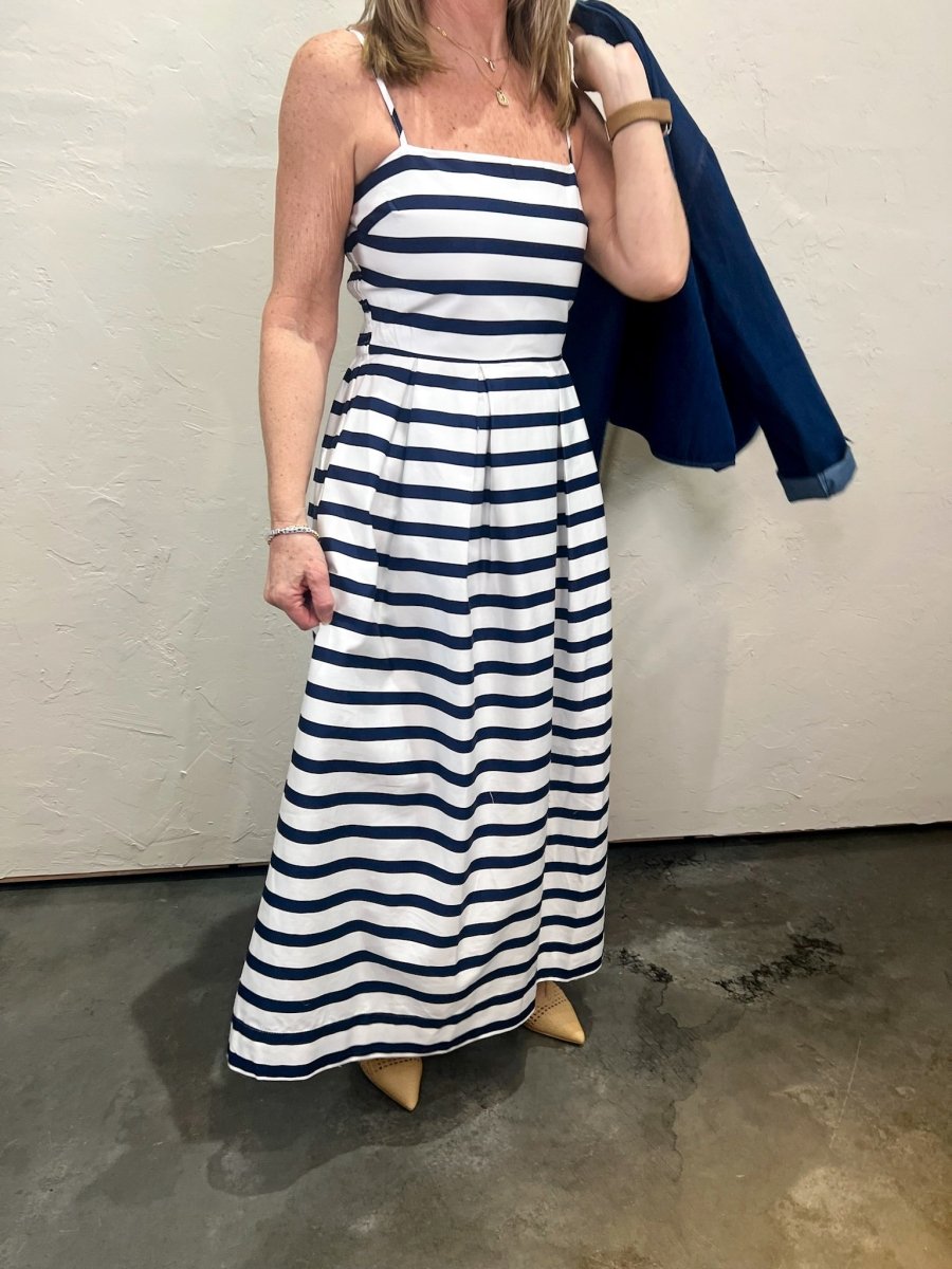 First Lady Striped Midi Dress - Revel Boutique