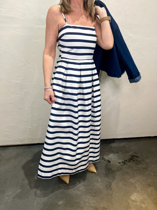 First Lady Striped Midi Dress - Revel Boutique