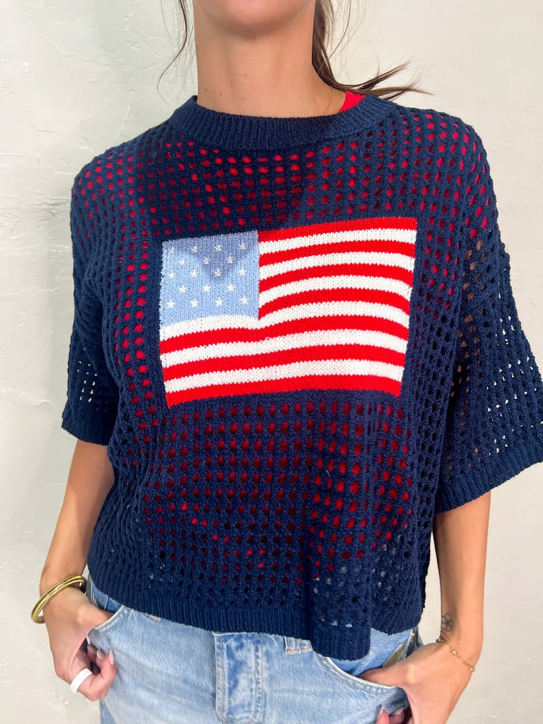 Fisherman Flag Sweater - Revel Boutique