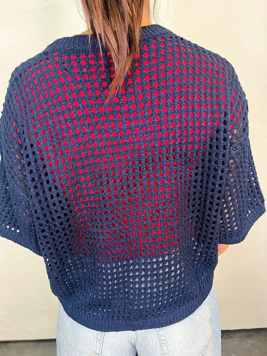 Fisherman Flag Sweater - Revel Boutique