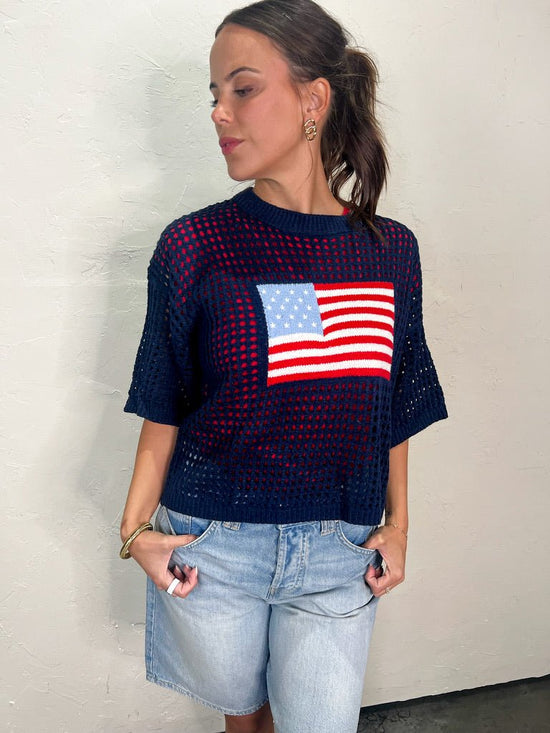Fisherman Flag Sweater - Revel Boutique